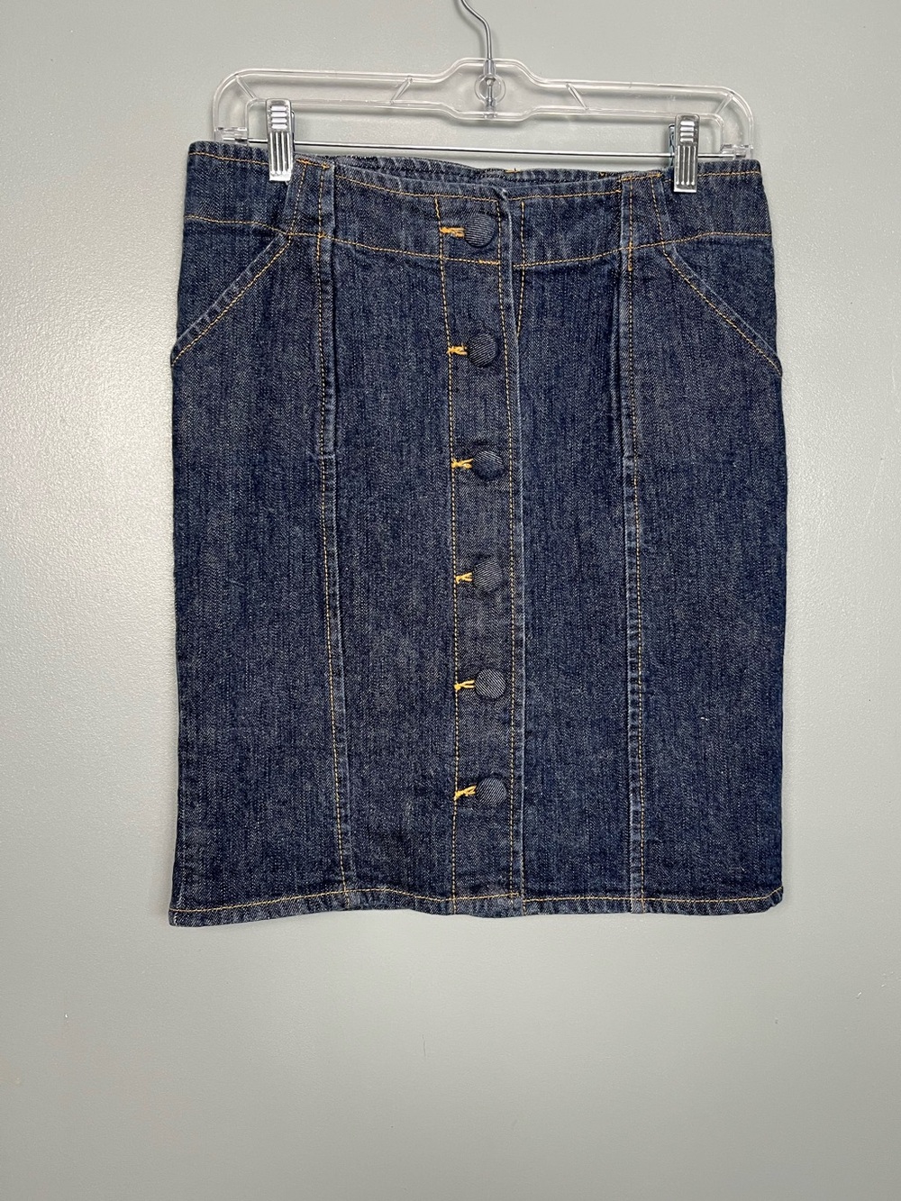 Proenza Schouler for Target Y2K Vintage Denim Button Front Pencil Skirt Size 3